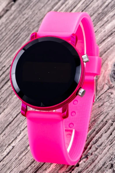 Fuşya Renk Genç Kız Saati Led Watch Dijital Kol Saat ST-304315 - Resim 2