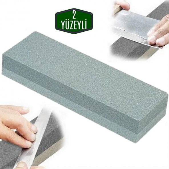 Bıçak Bileme Taşı Çift Taraflı Sulu Yağlı Biley Taşı Bileg Taşı Satır Bıçak Bileme Taşı Bileyici - 6