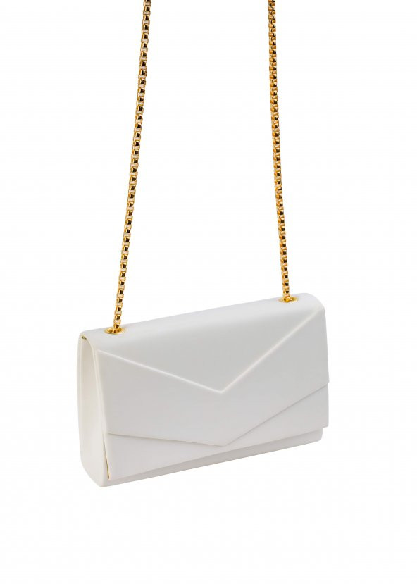ŞANLI Online Kadın Zincir Askılı Çanta Beyaz - 3