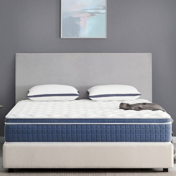 Pooly Safir Ortopedik Yatak Kuş Tüyü Pedli Ortopedik Ultra Yaylı Yatak Tek Kişilik Çift Kişilik Safir-70x120 - Resim 2