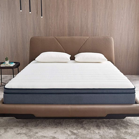 Avocado Grey Ortopedik Yatak Kuş Tüyü Pedli Ortopedik Ultra Yaylı Yatak Tek Kişilik Çift Kişilik Grey-120x200