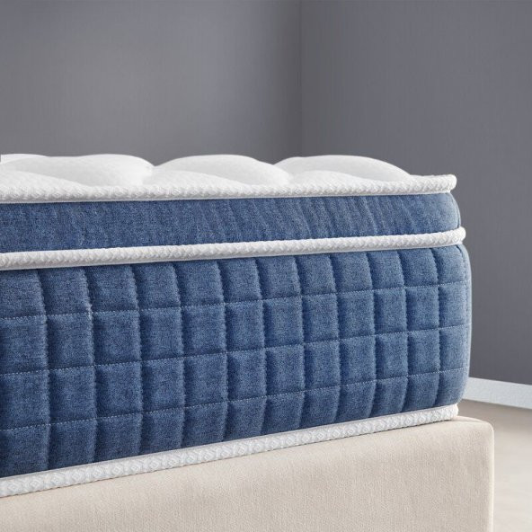 Pooly Safir Ortopedik Yatak Kuş Tüyü Pedli Ortopedik Ultra Yaylı Yatak Tek Kişilik Çift Kişilik Safir-60x100 - Resim 3