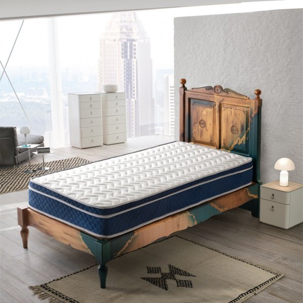 Pooly Cotton Kuştüyü Pedli Ortopedik Yaylı Yatak KuştüyüPedli-90x185