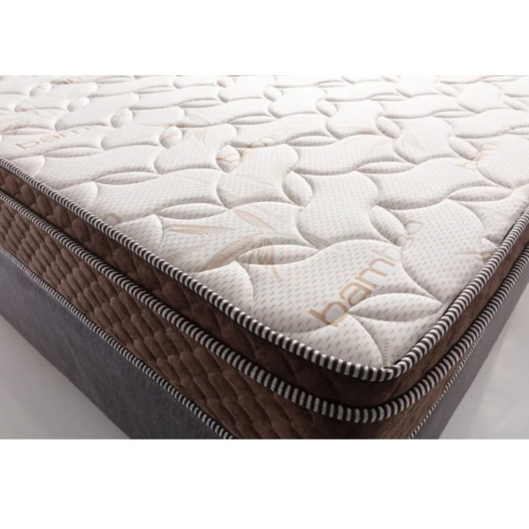 POOLY 120X200 COFFEE BAMBOO YAYLI YATAK ORTOPEDİK PEDLİ BAMBOO YATAK - 5