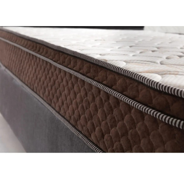 POOLY 70X170 COFFEE BAMBOO YAYLI YATAK ORTOPEDİK PEDLİ BAMBOO YATAK - Resim 4