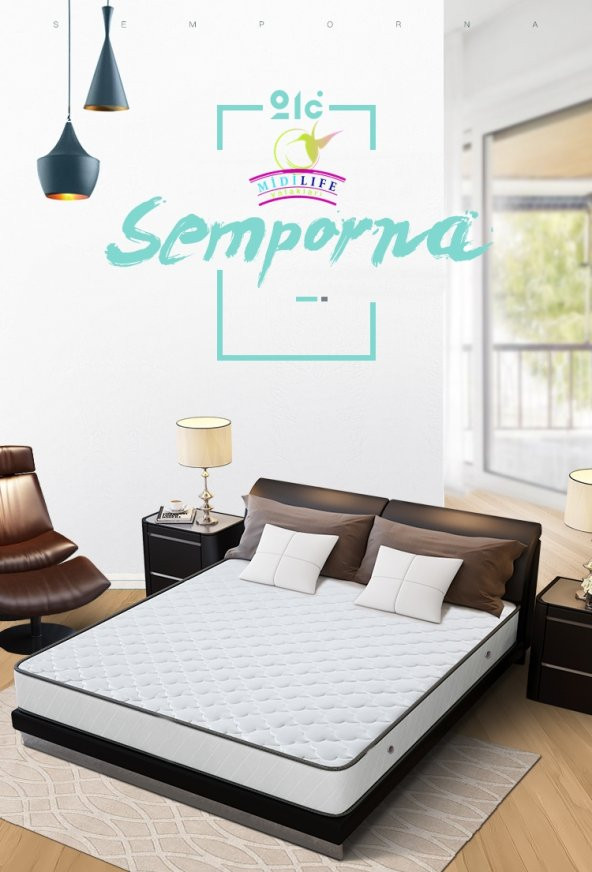 Midilife Semporna Ortopedik Yaylı Yatak Lüx Ortopedik Cotton Kumaşlı Yaylı Yatak 90x190 Cm MD90190S