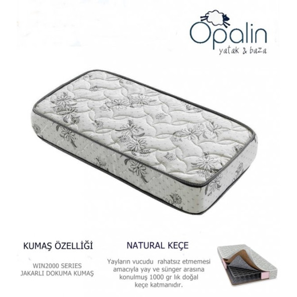 Opalin Tuğralı 80x150 Cm Soft Ortopedik Lüx 80x150 Yaylı Yatak OT80150123