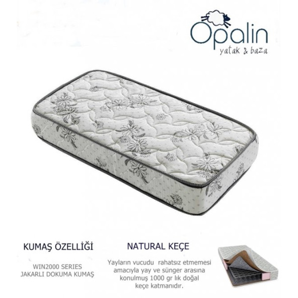 Opalin Tuğralı 90x190 Cm Soft Ortopedik Lüx 90x190 Yaylı Yatak OT90190123