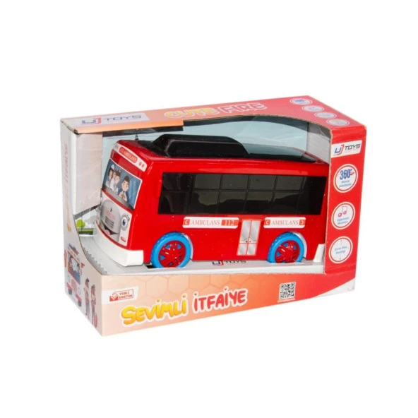 150003 Çarp Dön Sesli Okul Otobüsü Sarı/Kırmızı - 3