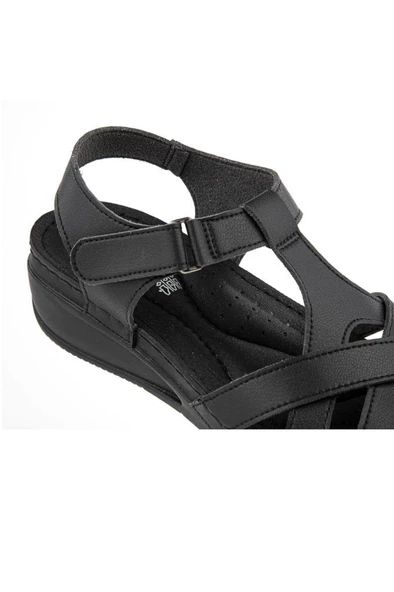 Muya Simbole 33209- 430 Kadın Sandalet Siyah 36-40 - Resim 3