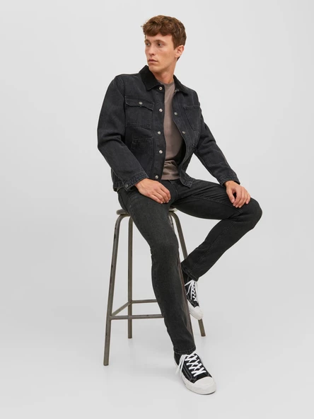 JACK JONES Glenn Model Erkek Dar Kesim Kot Pantolon 12237350 - 4