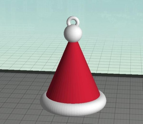Santa Şapka Süsleme Plastik Aparat - 1