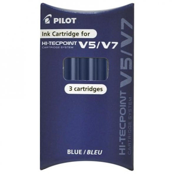 Pilot V7 Hi-Tecpoint Karuşlu Yedek 3lü Mavi