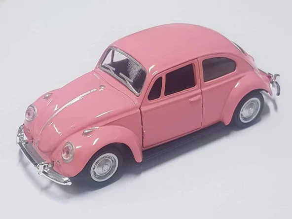 Nostaljik Metal Çek Bırak Araba Pembe - Resim 2