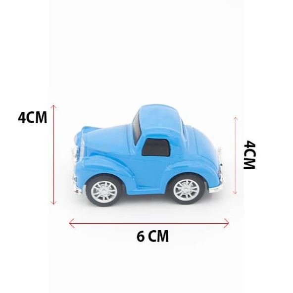 Nostaljik Metal Çek Bırak Araba Mini Mavi Otomobil - 5