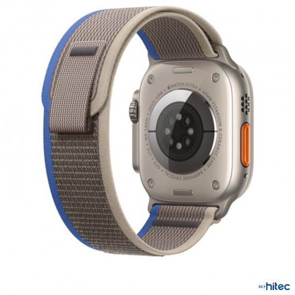 ScHitec 42-44mm Yeni Nesil Apple Uyumlu Akıllı Saat Kordonu Hasır Gri Mavi - 4