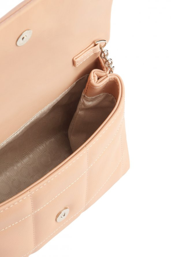 ŞANLI Online Kapitone Zincirli Çanta Somon - 5