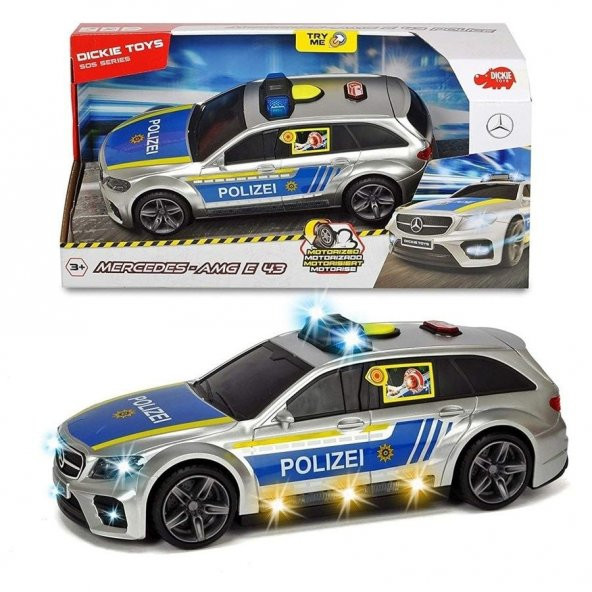 Dickie Toys ışıklı Ve Sesli Mercedes Polis Arabası - 2