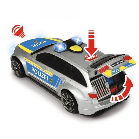 Dickie Toys ışıklı Ve Sesli Mercedes Polis Arabası - 3