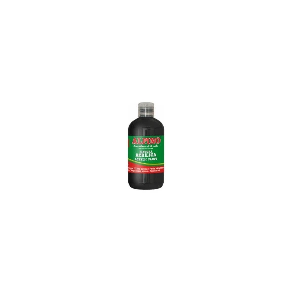 Alpino Akrilik Boya Şişe 250 ML Siyah Akrilik Boya - 1