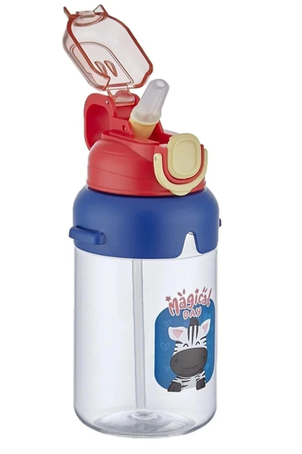 Vagonlife Boyun Askılı Kalın Pipetli Kilitli Kapak 650 ML Suluk (Karışık Renk 1 Adet) - Resim 3