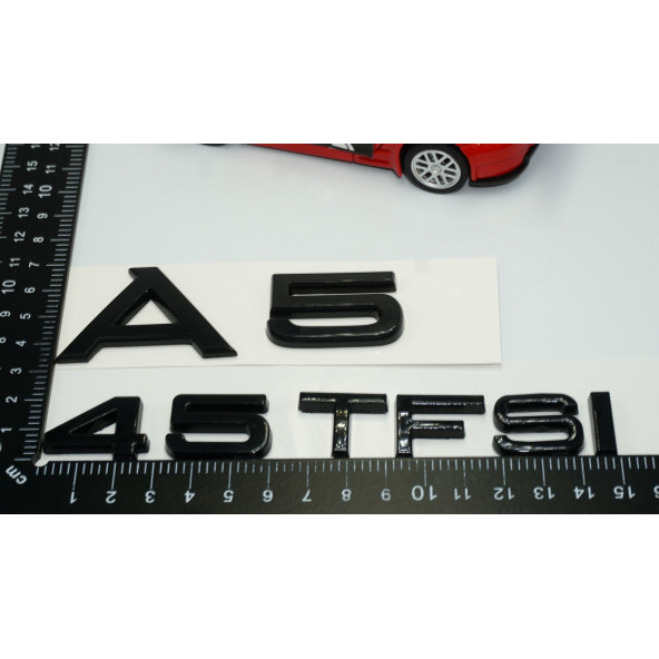Audi A5 45 TFSi Parlak Siyah ABS 3M 3D Bagaj Yazı Logo Orjinal Ürün - 3