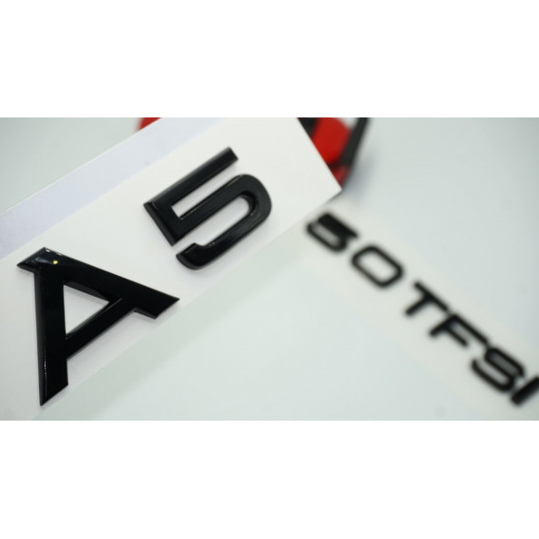 Audi A5 50 TFSi Parlak Siyah ABS 3M 3D Bagaj Yazı Logo Orjinal Ürün