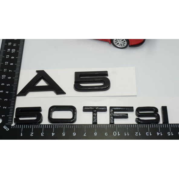 Audi A5 50 TFSi Parlak Siyah ABS 3M 3D Bagaj Yazı Logo Orjinal Ürün - 3