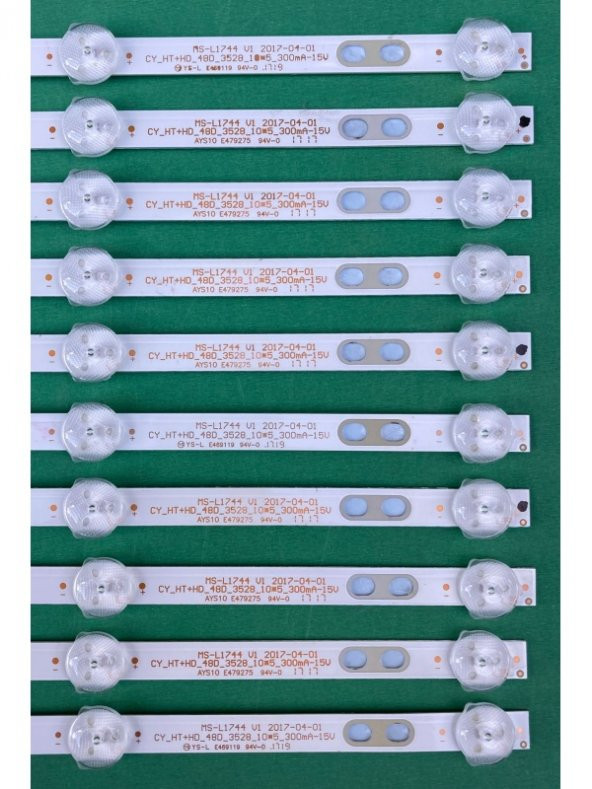 SUNNY SN048LD019-S2F LED BAR, MS-L1744 V1, AYS10, LSC480HN08-8, S44.2 CM, 5 LEDLİ, 10 PARÇA - Resim 3