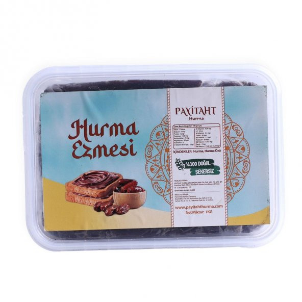 Hurma Dolgu Ezme Yumuşak Kıyım (Şekersiz) Payitaht Hurma 1000 Gr 5li Kampanyalı Paket - 2