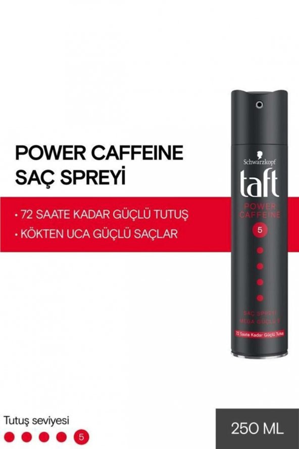 Taft Saç Spreyi Power Caffeine Mega Güçlü 250ml