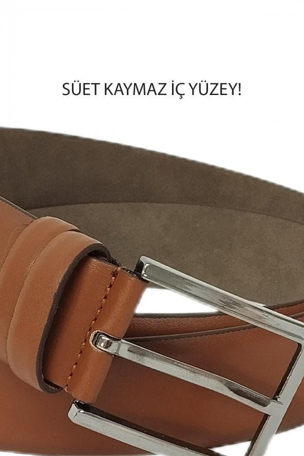 Orijinal Erkek Metal Tokalı Deri Şık Klasik Model Kot Kumaş Takım Elbise Uyumlu Erkek Kemer - 11