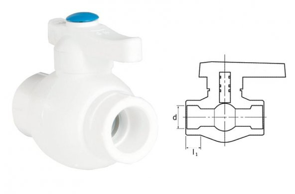 Ege Yıldız PPRC 25 mm Küresel Vana Gri