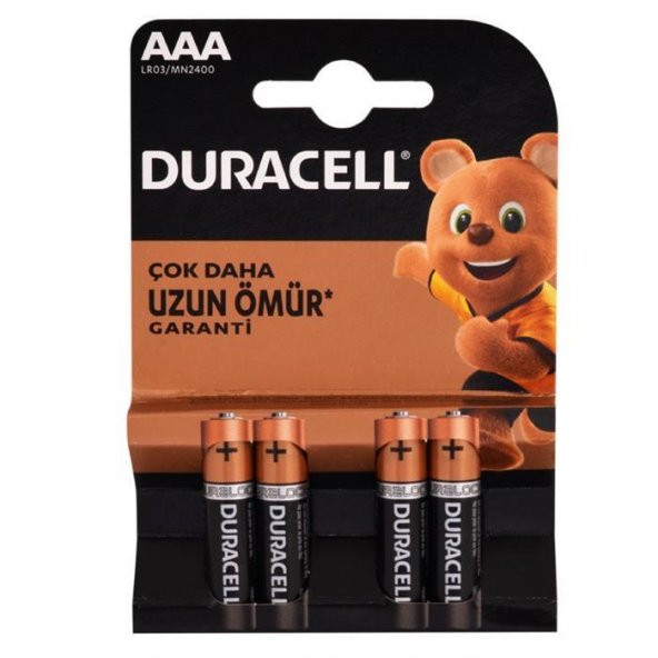 Duracell Alkalin Pil AAA 4 lü Paket