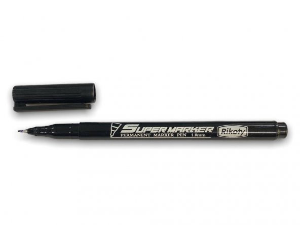 Rikoty G-0921 Siyah 1 mm Uçlu Süper Marker Kalem