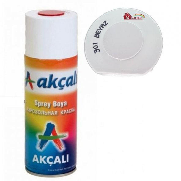 Akçalı Sprey Boya 400 ml 301 Parlak Beyaz