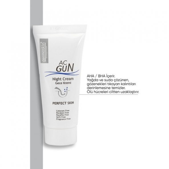Dermoskin Acgun Sivilce ve Akneli Ciltler Için Onarıcı Gece Kremi 30 ml - 2