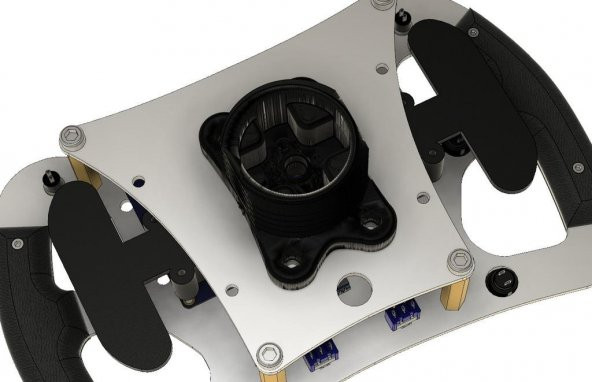 Ramjetx Thrustmaster T300 T500 Tx Tspc 70Mm Hub Adaptörü (90 Derece Döndürülür - F1 Rims İçin 4 Vidalı Seçenek) Plastik Aparat - 1