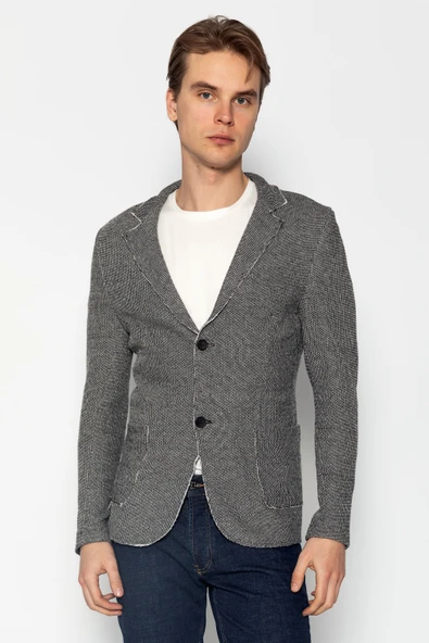 CEKMON Erkek Triko Spor Ceket