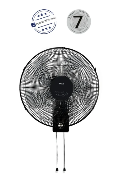 Raks Wf 18 Mx Siyah Duvar Vantilatörü Siyah