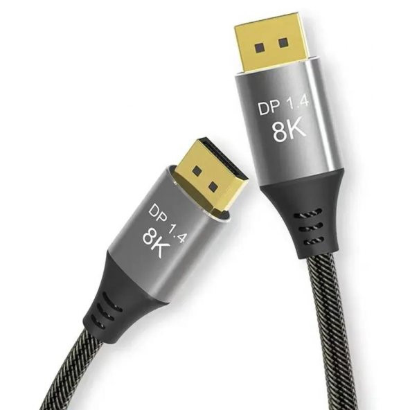 PrimeX PX-DP14 1.4V 2K-4K-8K UHD Display Kablo Örgülü, 360Hz Destekli FreeSync G-Sync Displayport Kablo, 144Hz Display kablo, 165hz Display kablo, 240Hz Display kablo, 360hz Display kablo - 2