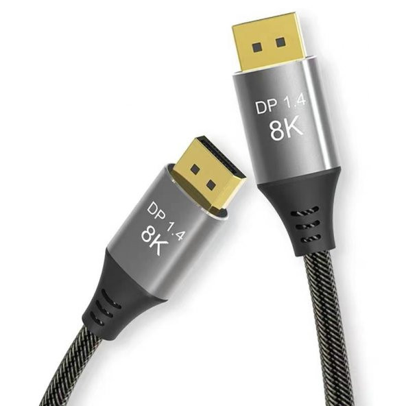 PrimeX PX-DP14 1.4V 2K-4K-8K UHD Display Kablo Örgülü, 360Hz Destekli FreeSync G-Sync Displayport Kablo, 144Hz Display kablo, 165hz Display kablo, 240Hz Display kablo, 360hz Display kablo - 4