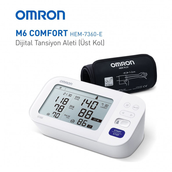 OMRON M6 Comfort HEM-7360-E Dijital Koldan Ölçer Tansiyon Aleti - 2