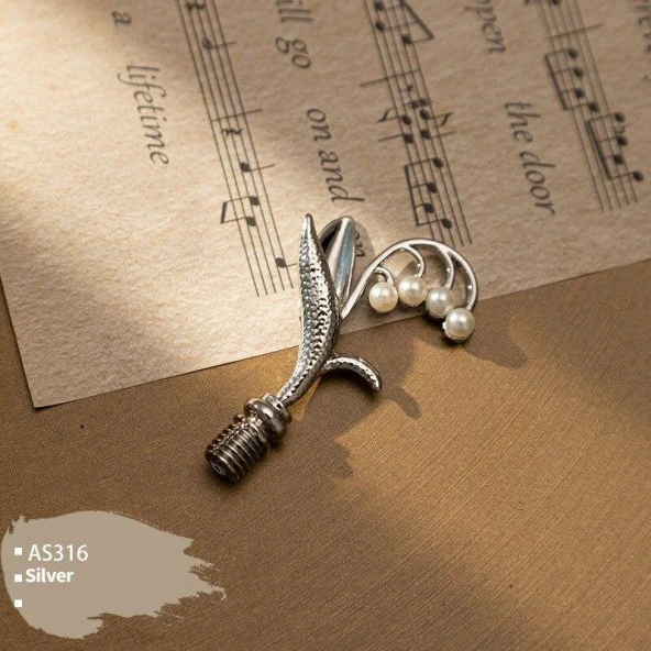 Mum Mühür Damga Kolu Premium Metal Çan Orkidesi Gümüş - Resim 2