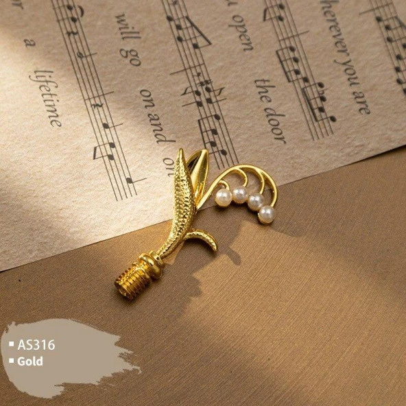 Mum Mühür Damga Kolu Premium Metal Çan Orkidesi Gold - Resim 4