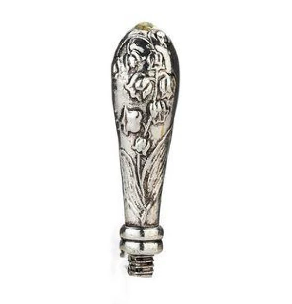 Mum Mühür Damga Kolu Premium Metal Çan Çiçeği Gümüş