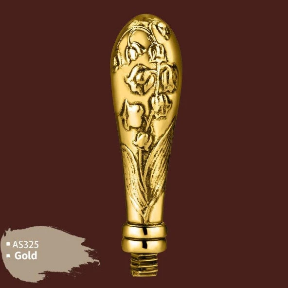Mum Mühür Damga Kolu Premium Metal Çan Çiçeği Gold - Resim 4