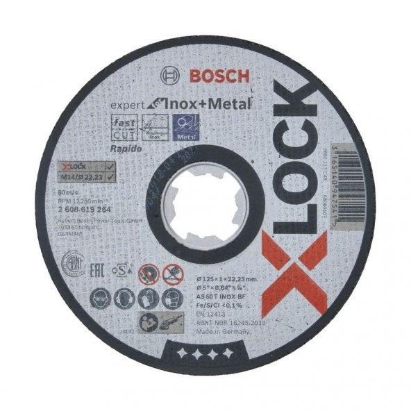 Bosch X-Lock Kesici Taşlama Diski 125x1mm 2608619264