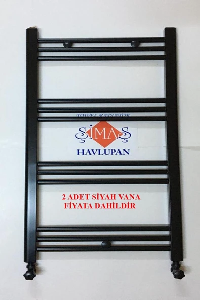 ŞİMAŞ HAVLUPAN 500x700 Siyah Havlupan + 2 Adet Siyah Vanalı ürün görseli