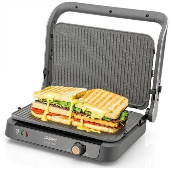 Arzum AR2001 Tostçu Delux 1800 W Granit Tost Makinesi